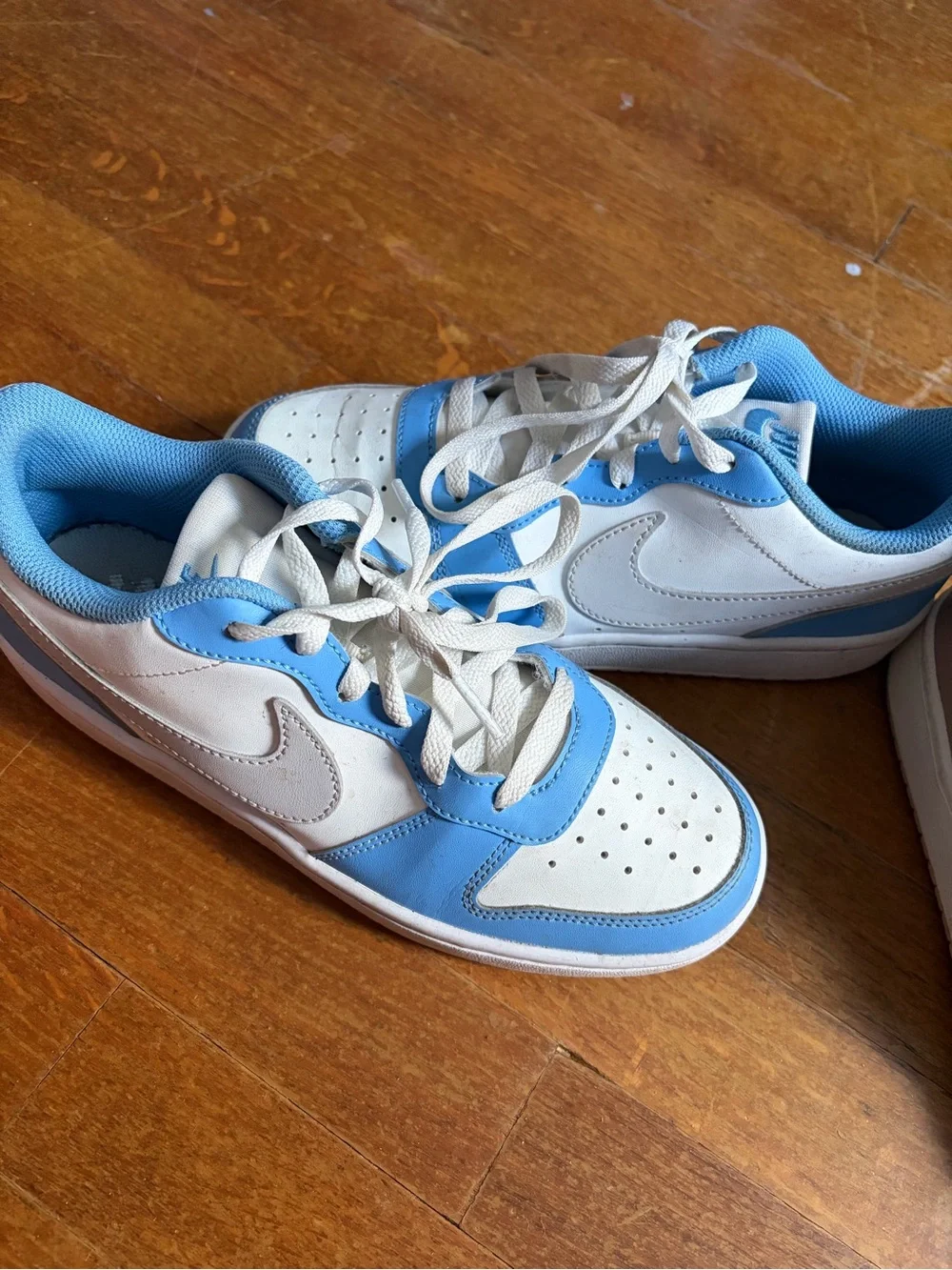 Nike Low-Top Sneakers in White and Light Blue